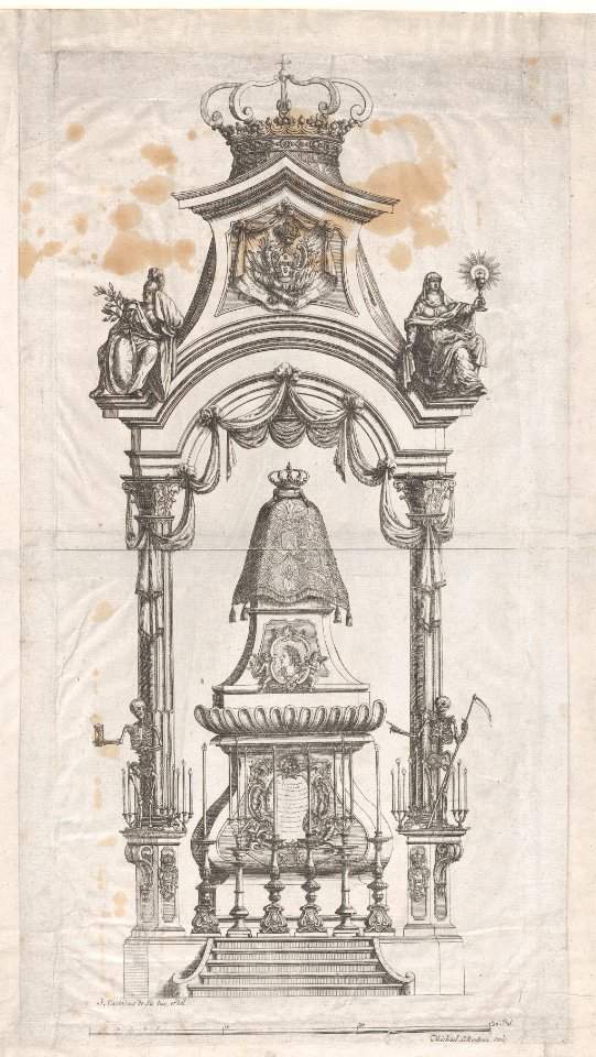 Royal Portugese Funeral Monument (possibly part of a funeral book) MET DP876494