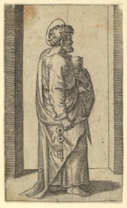 Saint Peter, keys in right hand, book in left, facing right, from the series 'Piccoli Santi' (Small Saints) MET DP853477