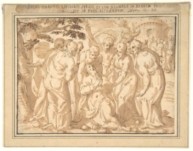 Saint Paul Surrounded by Disciples after His Lapidation at Lystra (Acts 14-20) MET DP810090