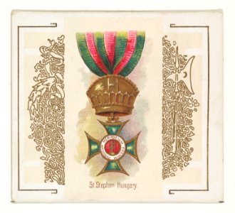 Saint Stephen, Hungary, from the World's Decorations series (N44) for Allen & Ginter Cigarettes MET DP839375