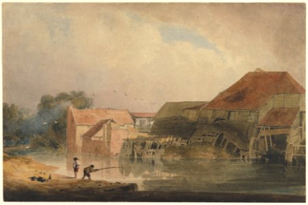 Riverside Scene (Old Mill) MET DP821145
