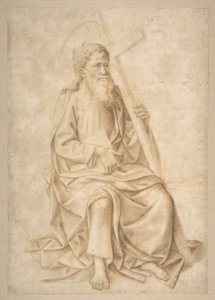 Saint Philip Seated, Holding a Book and a Cross MET DP811046