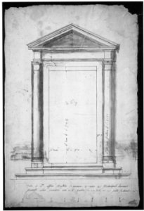 Sant'Apollonia, portal, elevation (recto) Sant'Apollonia, portal, plan (verso) MET sf49 92 60r-MM37900