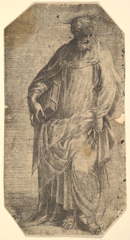 Saint Philip standing with a book under his right arm, from 'Christ and the Apostles' MET DP825149