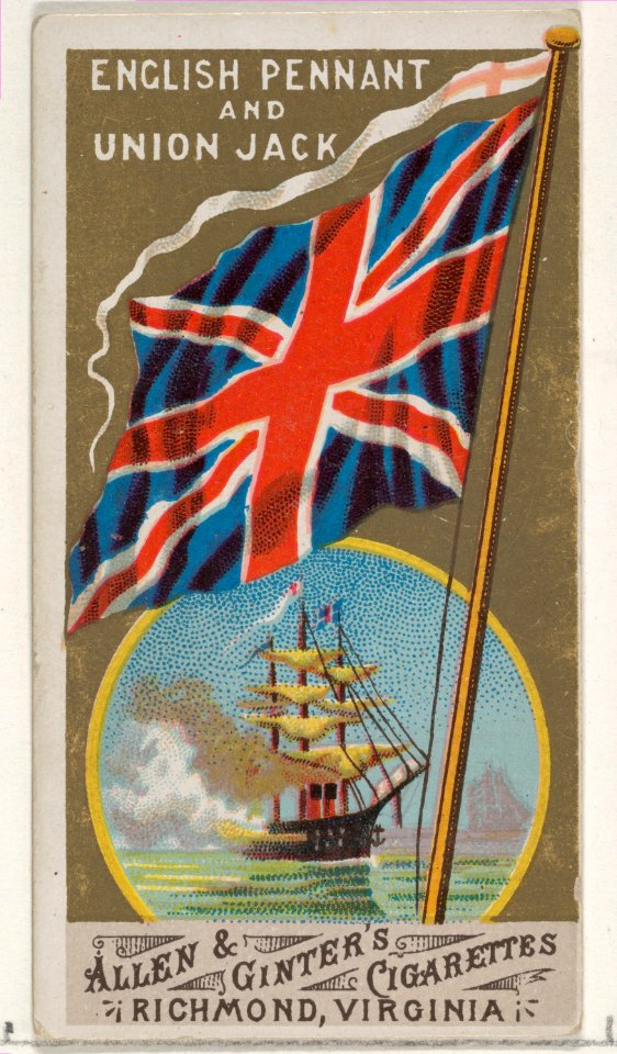 Royal Standard, Great Britain, from Flags of All Nations, Series 1 (N9) for Allen & Ginter Cigarettes Brands MET DP831948