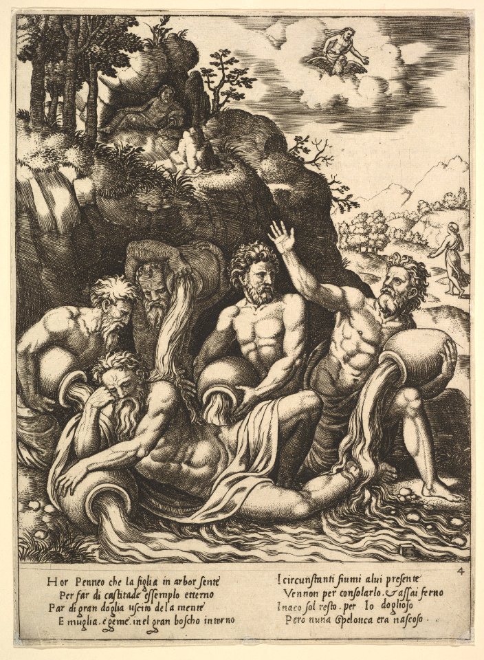 River gods consoling Peneus for the Loss of his Daughter, Daphne from 'The Story of Apollo and Daphne' MET DP824397