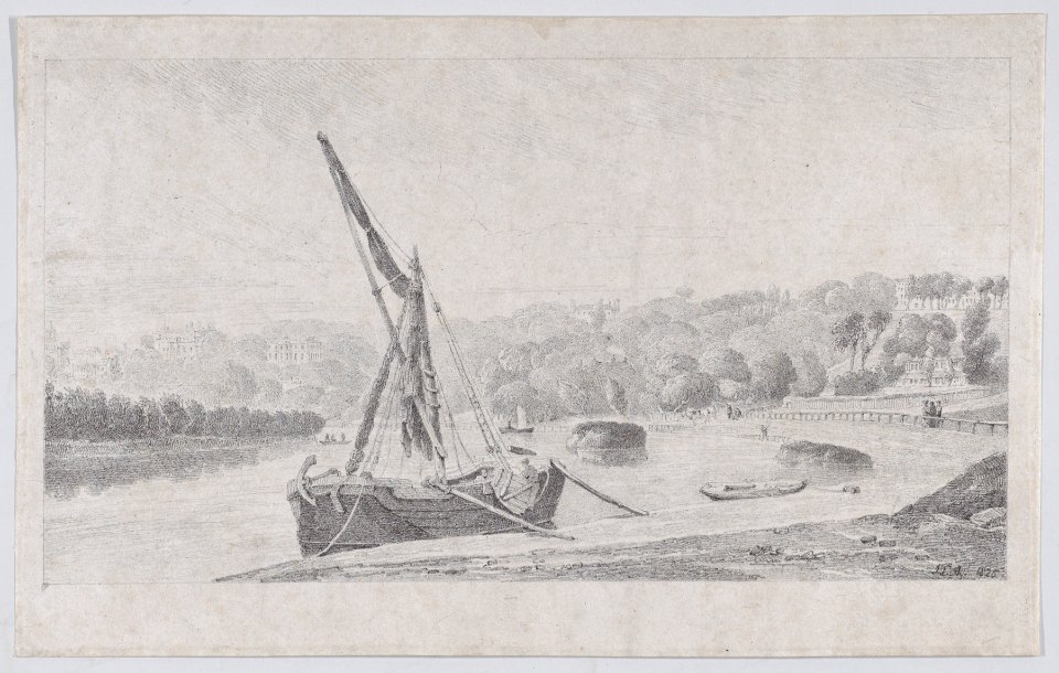 River Landscape (perhaps on the Thames) Met DP888704
