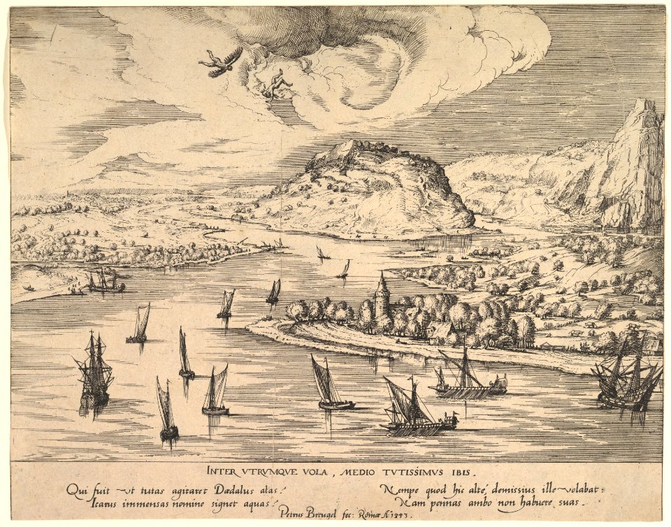 River Landscape with Daedalus and Icarus MET DP825703