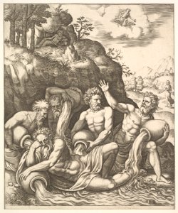 River gods consoling Peneus for the Loss of his Daughter, Daphne from 'The Story of Apollo and Daphne' MET DP824402