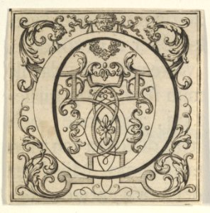 Roman Alphabet letter O with Louis XIV decoration MET DP855582