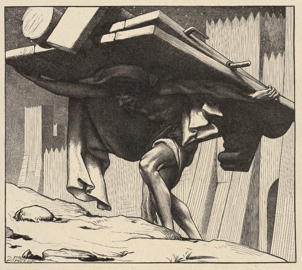 Samson Carrying the Gates (Dalziels' Bible Gallery) MET DP835635