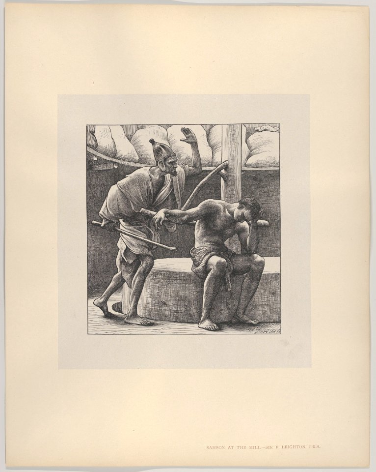 Samson at the Mill (Dalziels' Bible Gallery) MET DP835891