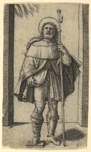Saint Roch staff in his left hand, from the series 'Piccoli Santi' (Small Saints) MET DP853501