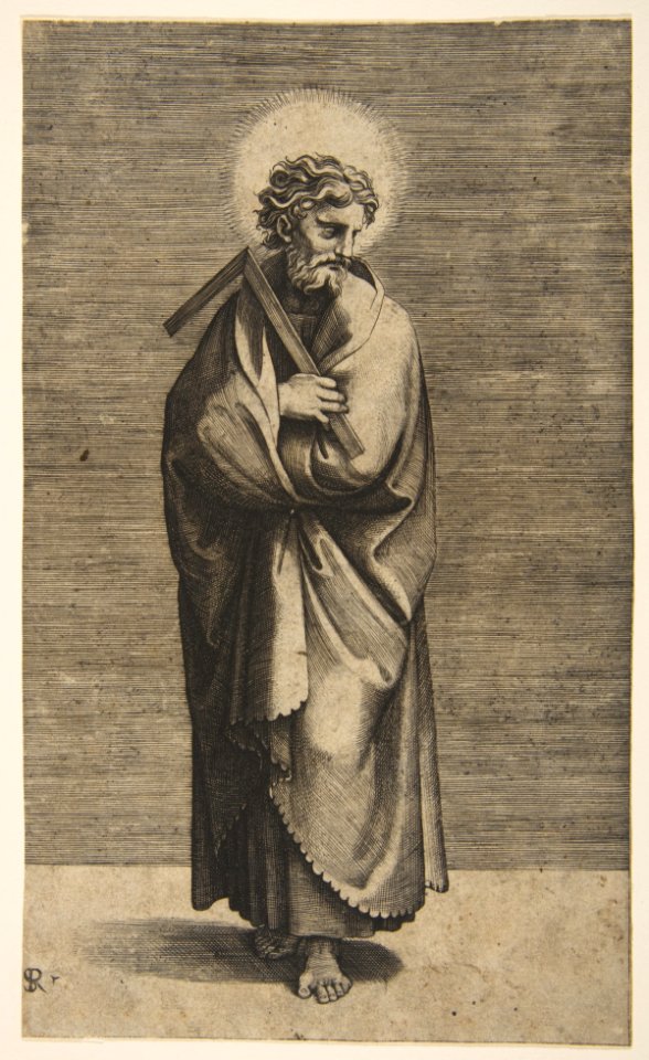 Saint Thomas holding a square rule, his head turned to the right MET DP818634