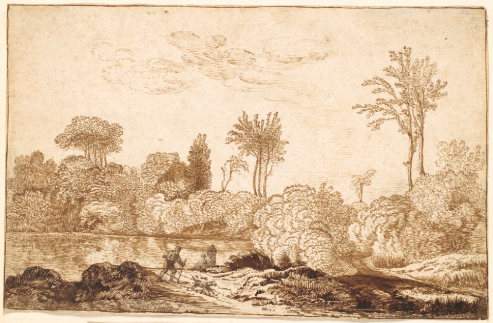 River Landscape with Traveler MET DP112723