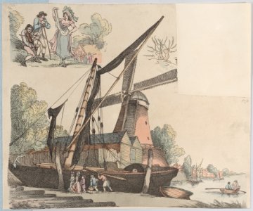 River Scene with Windmill Met DP885120