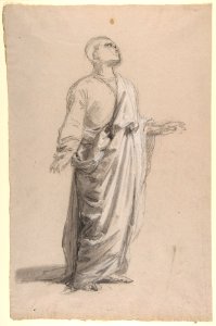 Saint Remi (lower register; study for wall paintings in the Chapel of Saint Remi, Sainte-Clotilde, Paris, 1858) MET DP812054