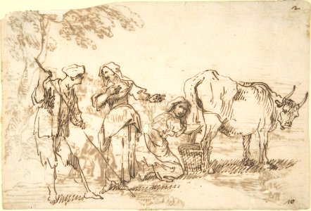 Rustic Scene (recto); Landscape (verso) MET DP802983