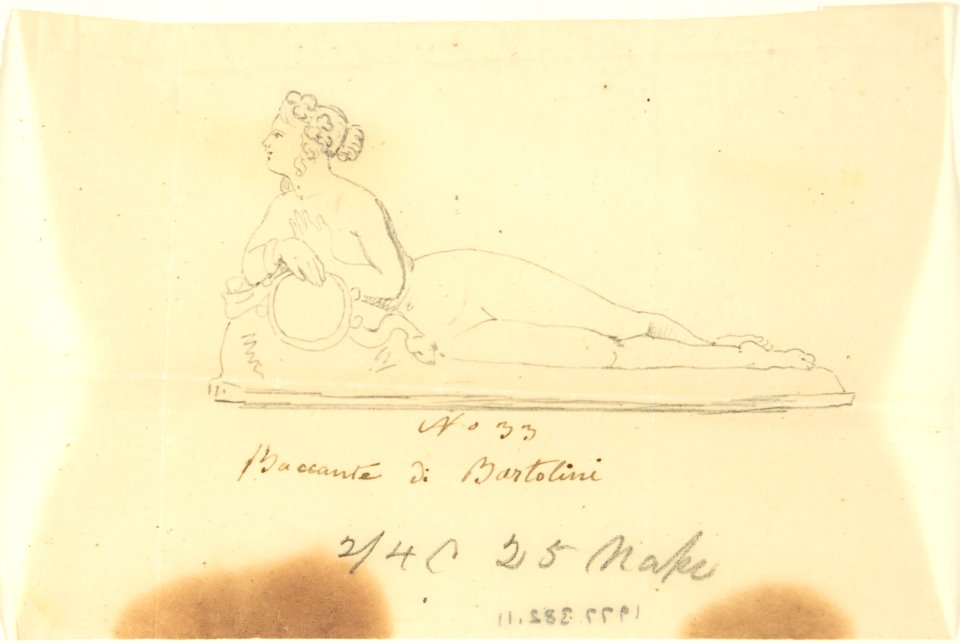 Sketch of Statue- "Bacchante by Bartolini" MET DP804244