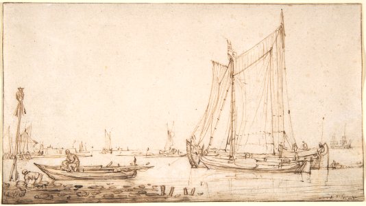 River Scene with Boats MET DP800781
