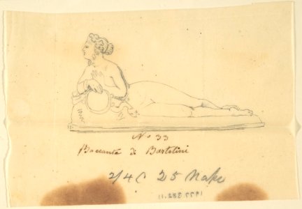 Sketch of Statue- "Bacchante by Bartolini" MET DP804245