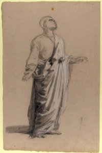 Saint Remi (lower register; study for wall paintings in the Chapel of Saint Remi, Sainte-Clotilde, Paris, 1858) MET 1989.122.17