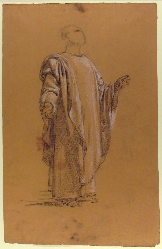 Saint Remi (lower register; study for wall paintings in the Chapel of Saint Remi, Sainte-Clotilde, Paris, 1858) MET 1989.122.18