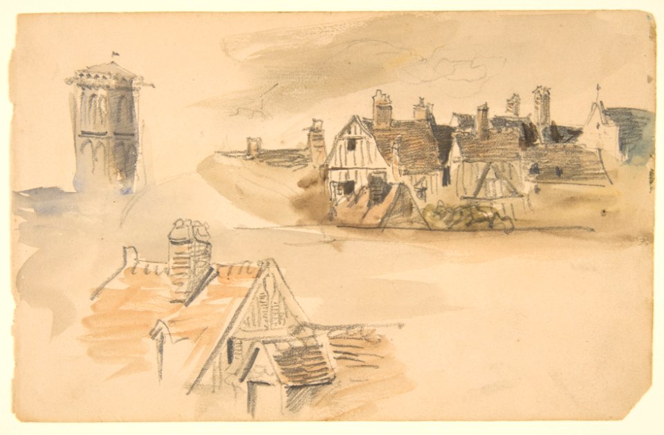 Sketchbook with views of Tours, France and its environs MET DP812983