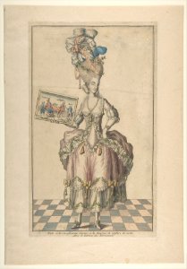 Robe à la Circassienne Garnie à la Chartres- la Coëffure de meme, Avec le Tableau des Evenements MET DP809857