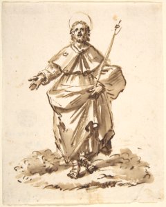 Sketch of a Standing Male Saint MET DP803268