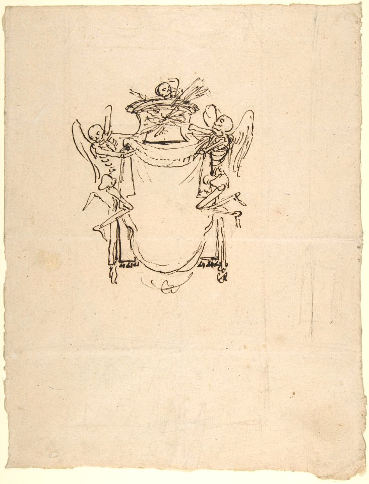 Sketches for a Wall Tomb with Skeletons MET DP807877