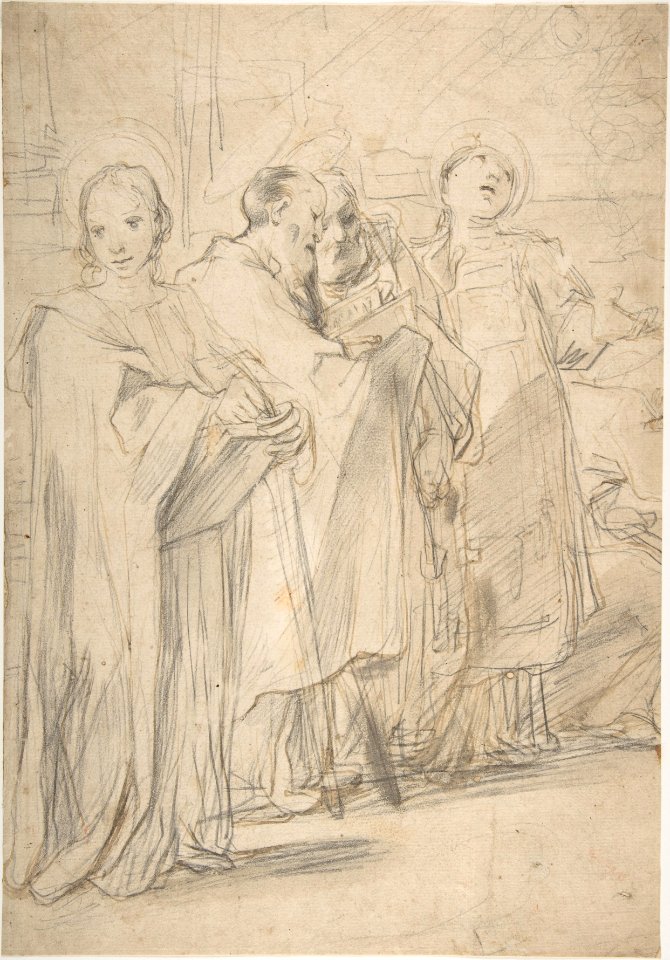 Saints John the Evangelist, Paul, Peter, and Stephen. MET DP809461