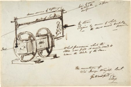 Sketch of a stone drill and saw MET DP805249