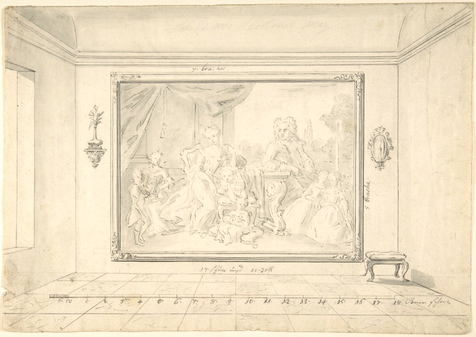 Sketch of a Painted Family Portrait "in situ" MET DP803553