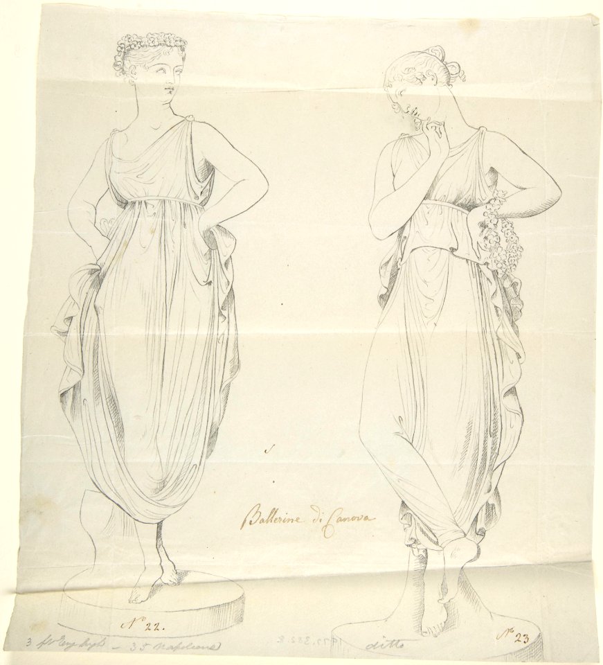 Sketch of Two Statues- "Ballerinas by Canova" MET DP804250