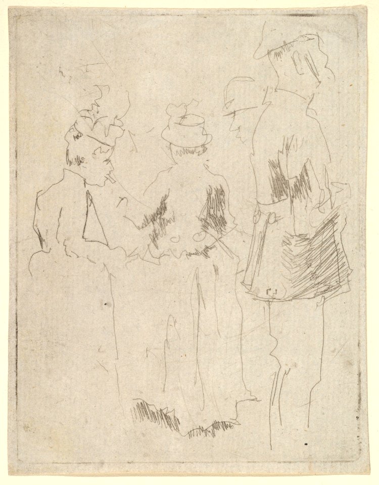 Sketch of Policeman and Two Women MET DP823439