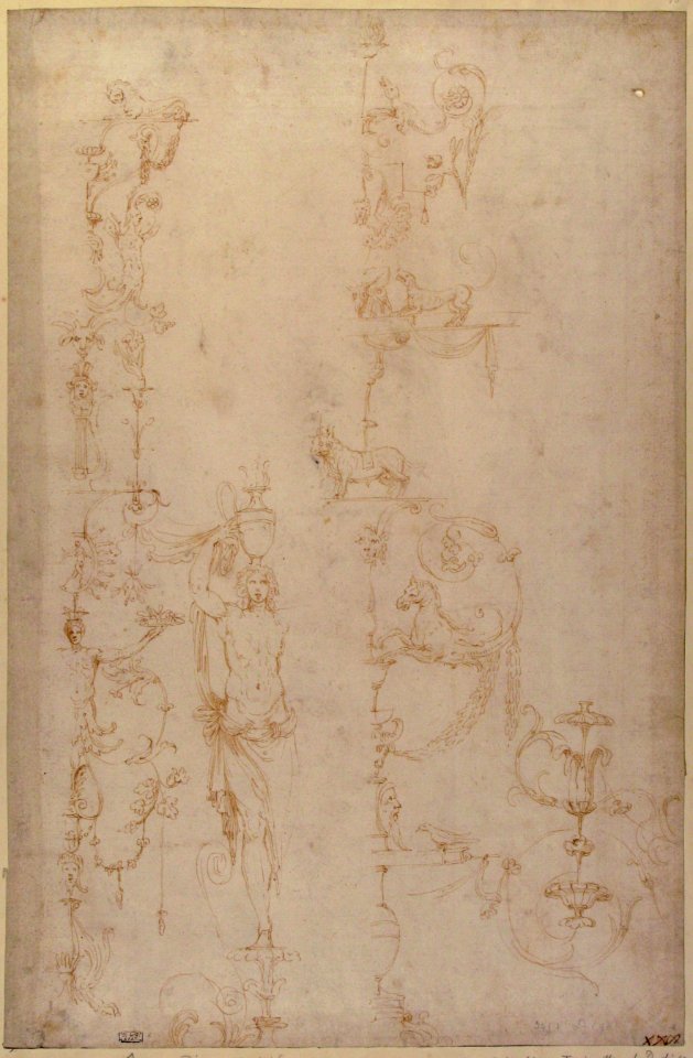 Sketches for Grotesque Wall Decorations. MET 59.605.8