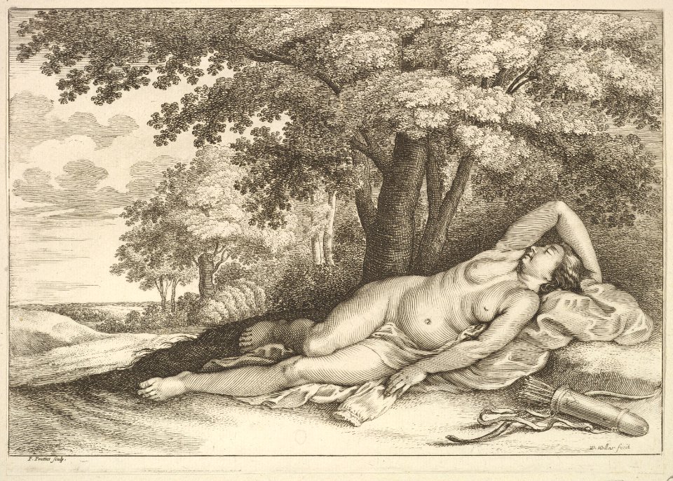 Sleeping figure of Diana the huntress MET DP822914