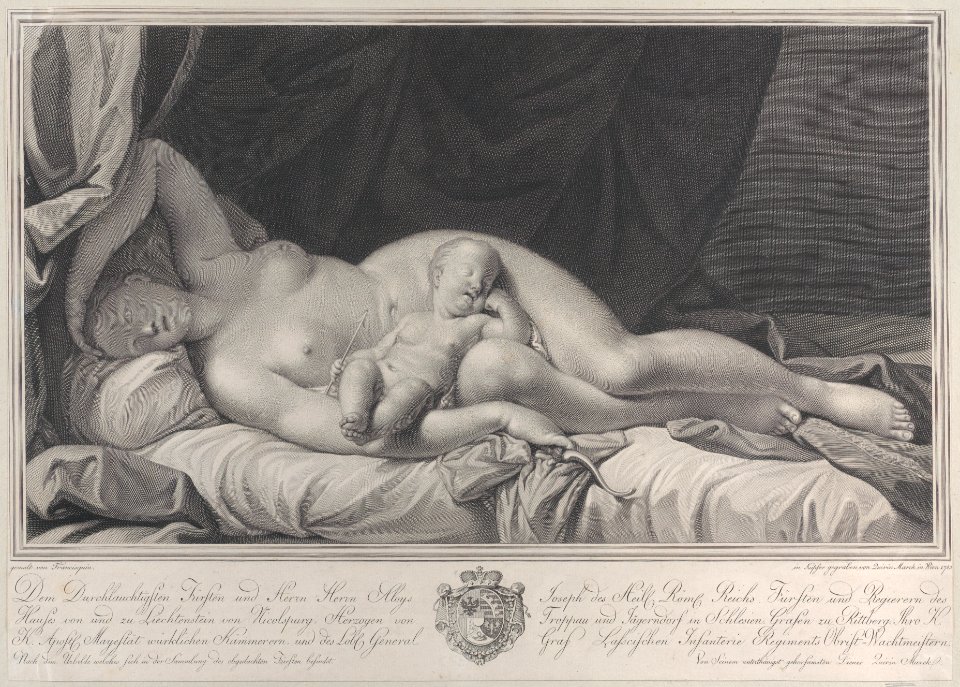 Sleeping Venus with Cupid in her lap Met DP885680