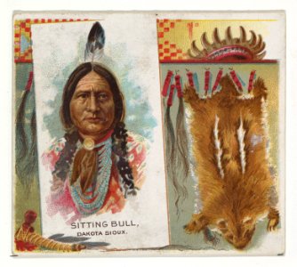 Sitting Bull, Dakota Sioux, from the American Indian Chiefs series (N36) for Allen & Ginter Cigarettes MET DP838934