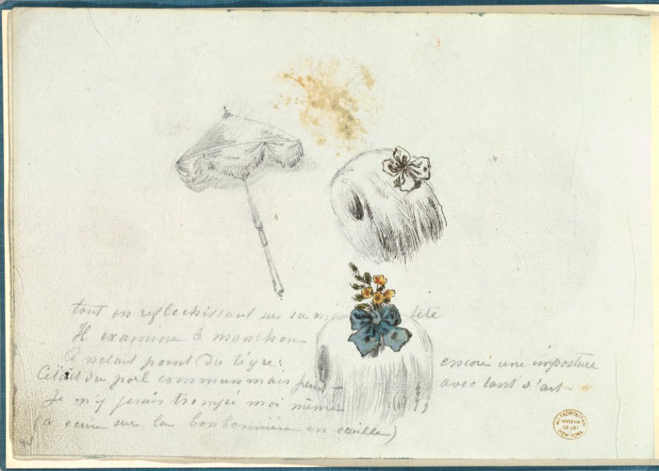 Sketches for Two Muffs and a Parasol MET DP825827
