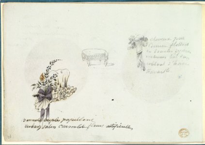 Sketches for a Bonnet and Accessories MET DP825825