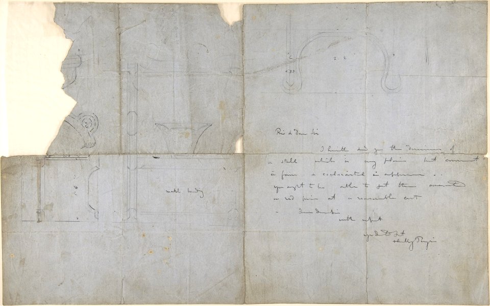 Sketches for an Ecclesiastical Stall (recto and verso) MET DP804886