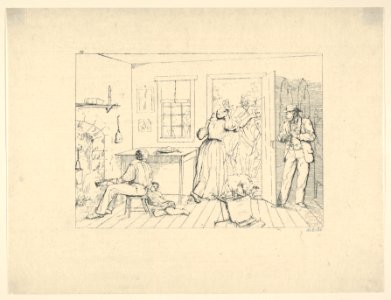 Slaves Concealing their Master from a Search Party (from Confederate War Etchings) MET DP831318