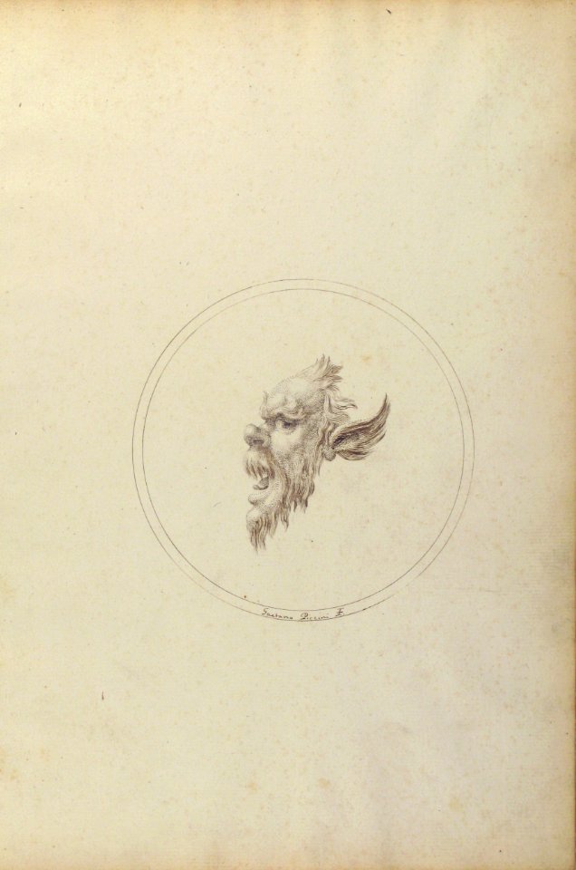 Small Grotesque Head Looking to the Left Within a Circle MET 60.541.8