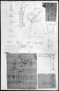Scrapbook containing Drawings and Several Prints of Architecture, Interiors, Furniture and Other Objects MET MM43868
