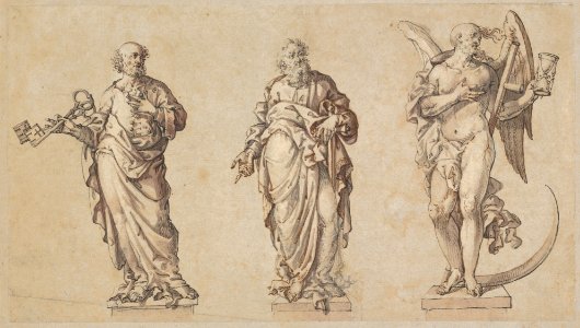 Sculpture Designs for Saint Peter, Saint Paul, and the Angel of Death MET DP830343
