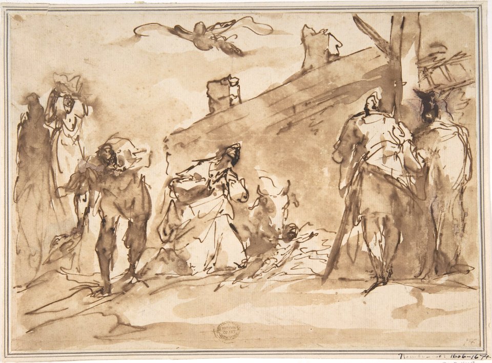 Sketch for Adoration of the Kings MET DP808511