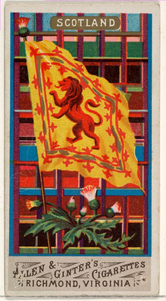 Scotland, from Flags of All Nations, Series 1 (N9) for Allen & Ginter Cigarettes Brands MET DP831949