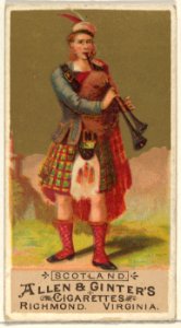 Scotland, from the Natives in Costume series (N16) for Allen & Ginter Cigarettes Brands MET DP834848